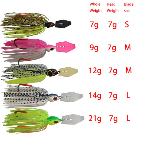 Spinner Fishing Lure Chatter Bait Spinner Bait 7G/9G/11G/14G/21G Blade Jig Dancer Buzzbait wobbler chatterbait for bass pik